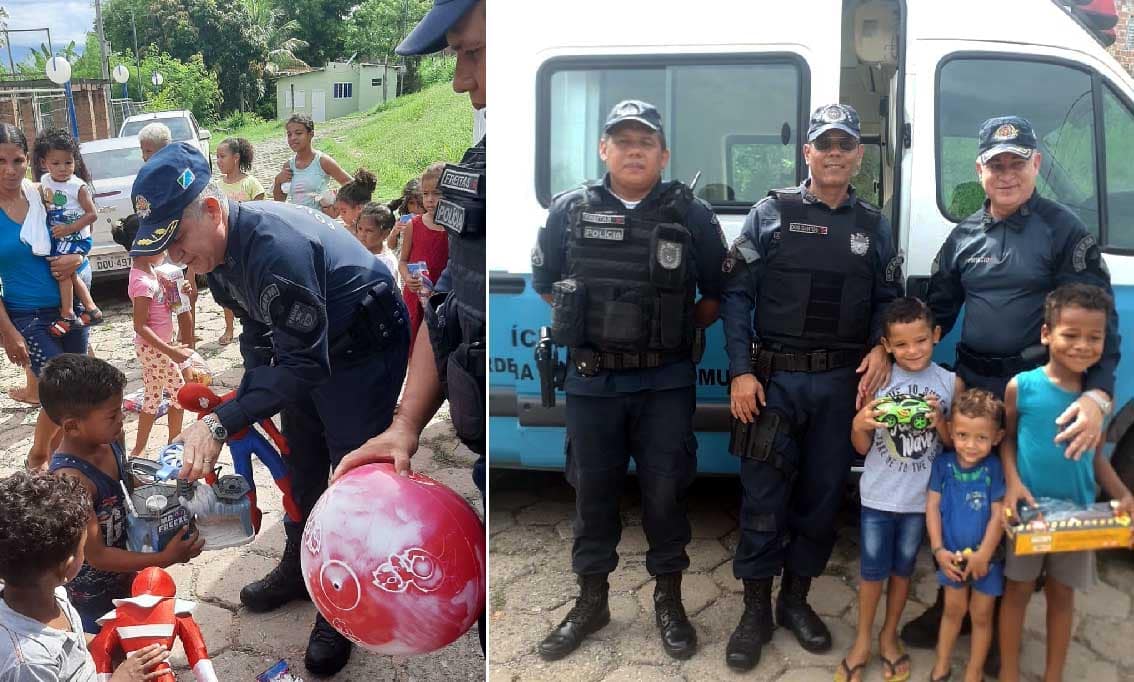 Comando do 6º BPM distribui brinquedos para crianças carentes de Corumbá e Ladário