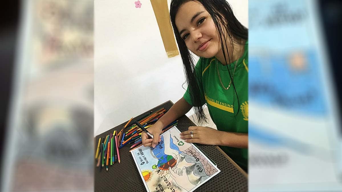 Estudante da Escola  JGP vence concurso de desenho em Corumbá