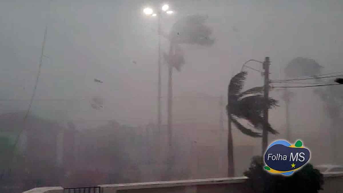 alerta de tempestades e chuva forte intensas em Mato Grosso do Sul