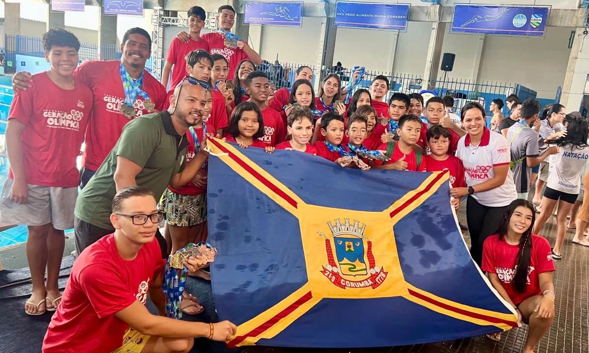 Equipe de natação da Funec Corumbá