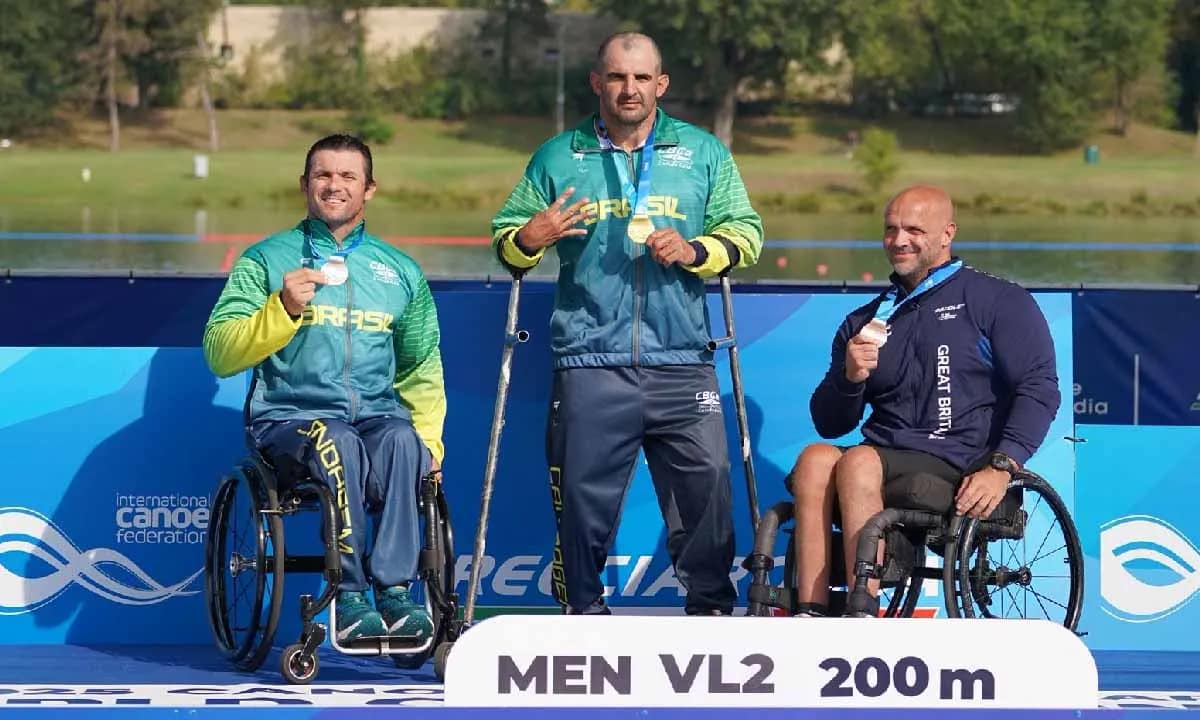 Fernando Rufino conquista tetracampeonato mundial de paracanoagem em Milão e mantém domínio na prova de 200m VL2.