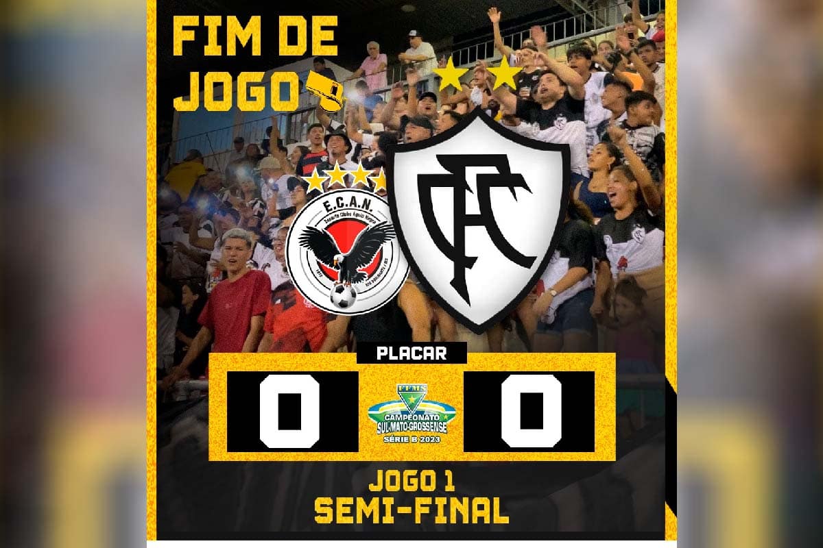 Corumbaense e Águia Negra empatam e Carijó define vaga neste sábado no Arthur Marinho