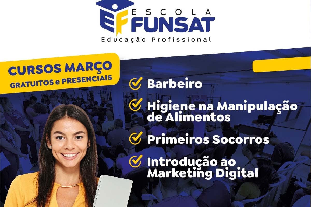 Funsat abre inscrições para 4 cursos profissionalizantes em março