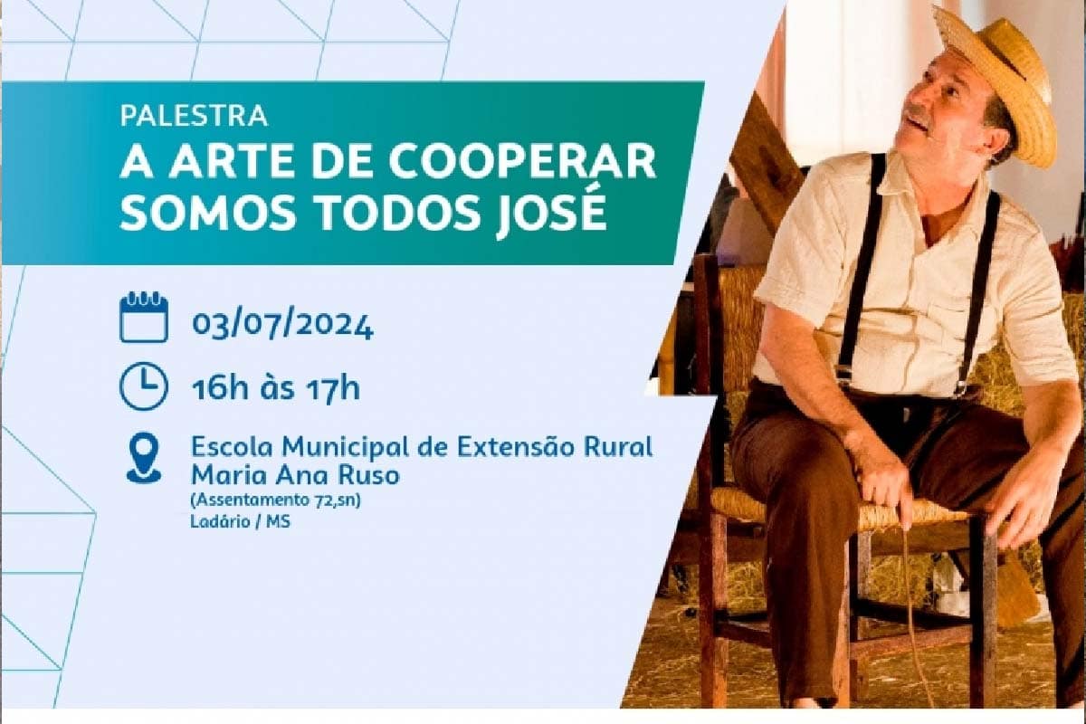 Teatro-Palestra “A Arte de Cooperar: Somos Todos José” será realizada em escola municipal de Ladário