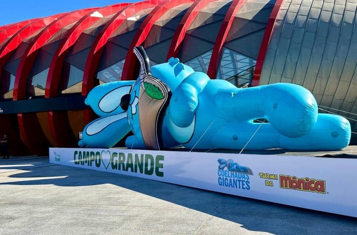 Sansão gigante da Turma da Mônica é nova atração no Bioparque Pantanal