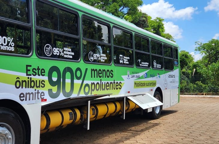 Governo de MS e setor privado testam ônibus movido a gás natural para transporte urbano