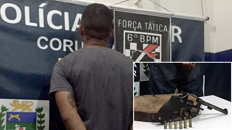 Foragido é preso com arma de fogo em blitz de trânsito no centro de Corumbá