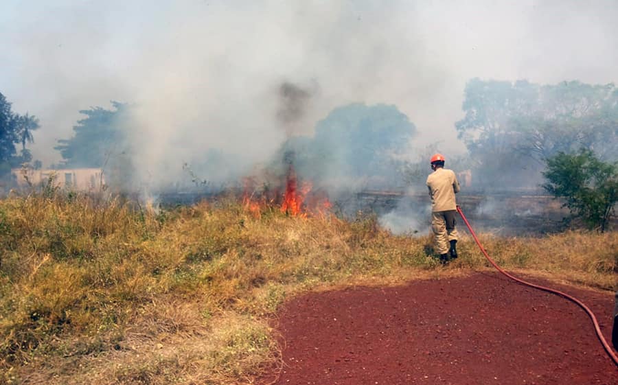 Incêndios em vegetação mobilizam equipes do Corpo de Bombeiros em Corumbá e Ladário